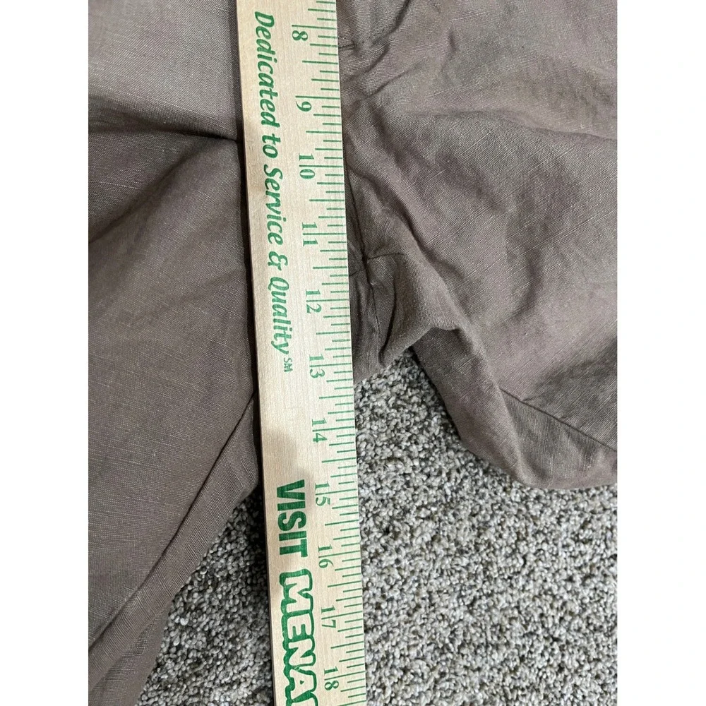 Banana Republic Gavin Straight Leg Linen Cotton Chino Pants Brown Mens 33x32